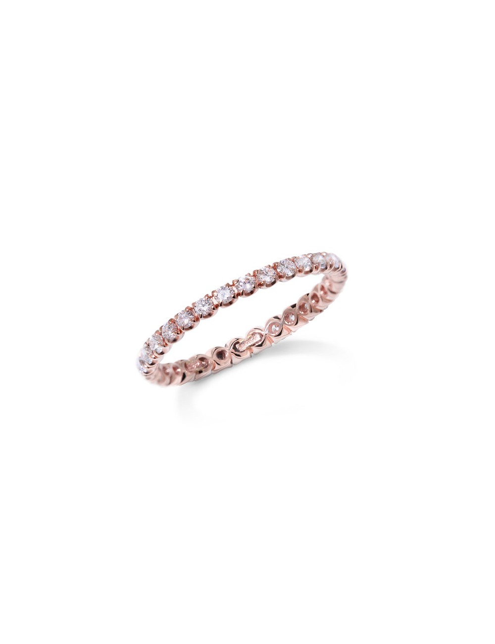 Sardà -Anillo alianza de oro rosa con diamantes -FA1200-13R001