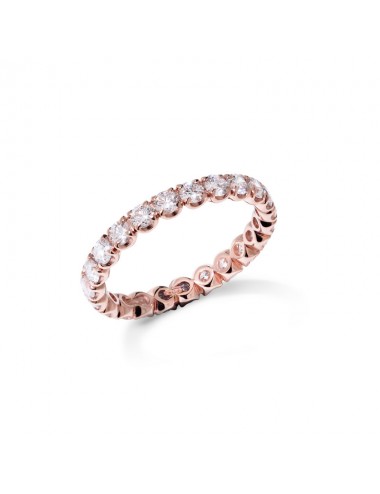 Sardà -Anillo alianza de oro rosa con diamantes -FA1219-13R001