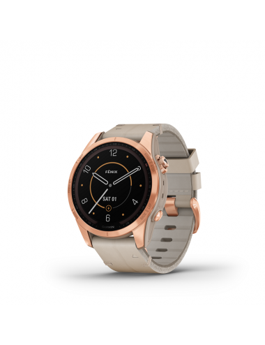 Garmin Reloj Fenix 7S Sapphire Solar, Marrón